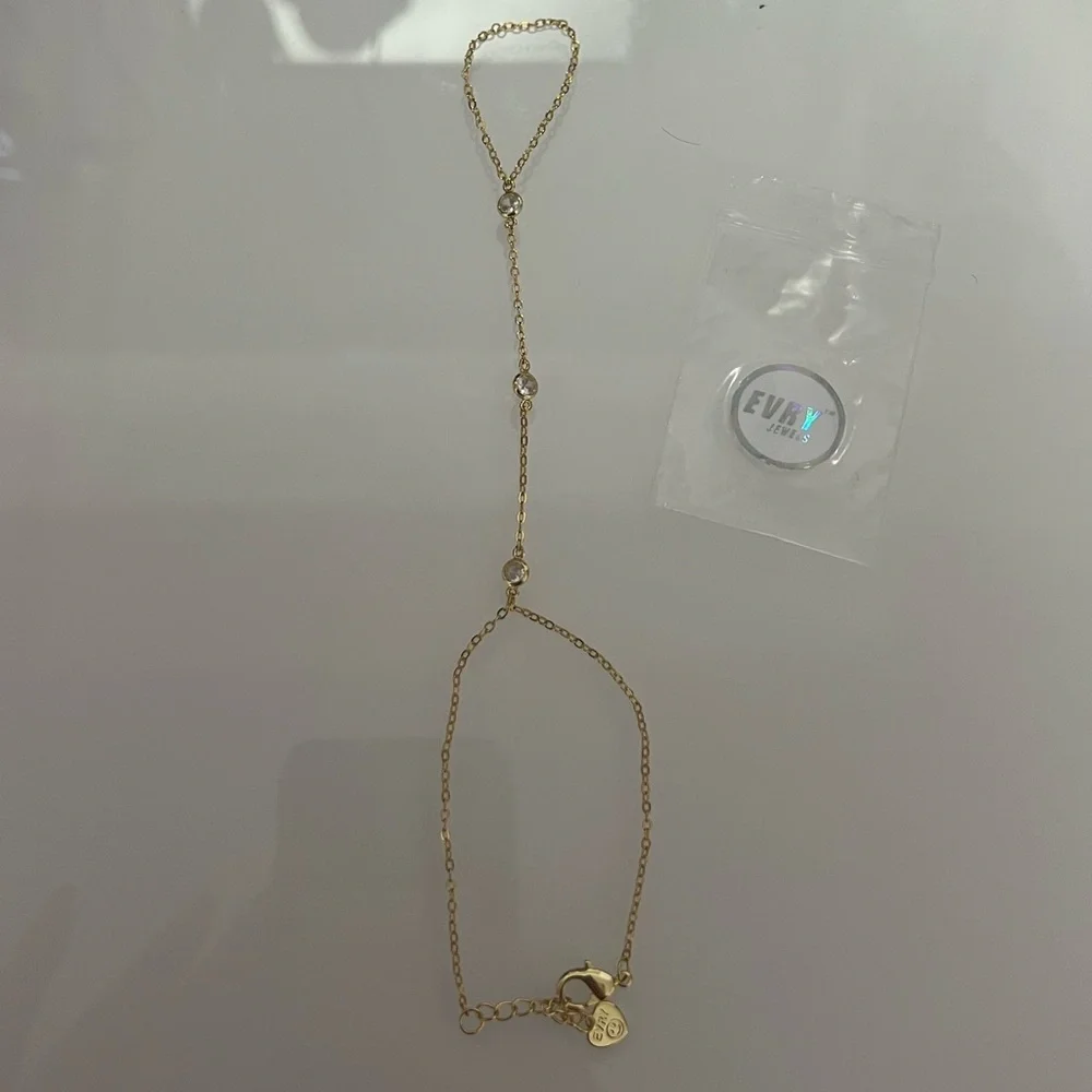 NWT EVRY JEWELS gold hand chains